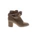 Rag & Bone Ankle Boots: Gray Solid Shoes - Women's Size 36.5 - Round Toe