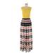 Lush Casual Dress Scoop Neck Sleeveless: Yellow Stripes Dresses - Women's Size Medium