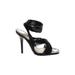 Zara Heels: Black Print Shoes - Women's Size 38 - Open Toe