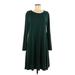 Old Navy Casual Dress - A-Line Scoop Neck Long sleeves: Green Print Dresses - Women's Size Medium