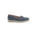 Paul Green Flats: Blue Print Shoes - Women's Size 7 - Almond Toe