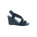 Jean-Michel Cazabat Wedges: Blue Shoes - Women's Size 40
