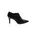 Bandolino Ankle Boots: Slip-on Stilleto Chic Black Solid Shoes - Women's Size 9 1/2 - Pointed Toe