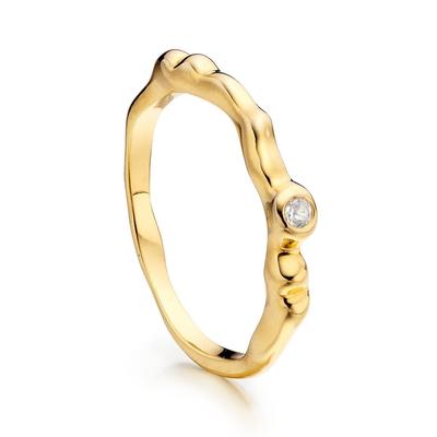 Siren White Topaz Band, Gold Vermeil on Silver