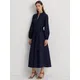 Lauren Ralph Lauren Carelle Lace Trim Midi Shirt Dress, Refined Navy