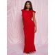 Chi Chi London Ruffle Sleeve Cut Out Back Maxi Dress, Red