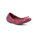 Women's Sunnyii Flat by White Mountain in Pink Smooth (Size 8 1/2 M)