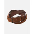 BOSS Men's Suede Calindo_Sz35_SD Belt - Brown - Size: 32