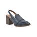 Women's Vocality Slingback by White Mountain in Navy Smooth (Size 8 M)