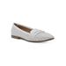 Women's Noblest Flat by White Mountain in White Smooth (Size 8 1/2 M)