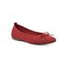 Women's Sashay Flat by White Mountain in Red Fabric (Size 9 M)