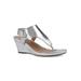 Women's All Dres Sandal by White Mountain in Silver Smooth (Size 8 1/2 M)