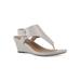 Women's All Dres Sandal by White Mountain in Eggshell Patent Smooth (Size 9 1/2 M)