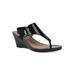 Women's All Dres Sandal by White Mountain in Black Patent Smooth (Size 7 M)