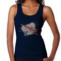 Thunderbirds 3 Space Rocket Graphic Women's Vest Navy Blue Small