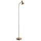 Endon Lighting Amalfi LED 1 Light Floor Lamp Antique Brass, Gloss White Paint, GU10