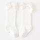 Slowmoose High Knee Socks With Bow Pattern white thick 24M