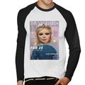 Thunderbirds Lady Penelope Magazine Fab 25 Design Men's Baseball Long Sleeved T-Shirt White/Black Small