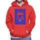 Back to the Future Delorean 35 Red Headlights Men's Hooded Sweatshirt Large