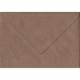 ColorSono Brown Ribbed Gummed C7/A7 Coloured Brown Envelopes. 100gsm FSC Sustainable Paper. 82mm x 113mm. Banker Style Envelope. 25