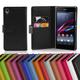 Cadorabo Sony Xperia Z1 Cover Case - with structure and card slots MAGNESIUM white