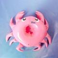 Slowmoose Inflatable Flamingo/donut Design Drink Cup Holders For Swimming Pool Parties crab