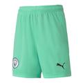 Puma 2020-2021 Man City Home Goalkeeper Shorts (Green) - Kids 13/14 Years - 30 inch Waist