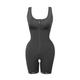 GreenZech Front zipper control tummy shaping hips bodysuit Black 6