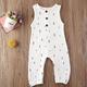 Slowmoose Summer Sleeveless Newborn Baby / Clothes - Cactus Print Romper, Jumpsuit Soft 6M / White