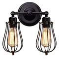 Slowmoose Wrought Iron Metal Cage Wall - Lampshade Pendant Light, Bulb Guard Clamp F