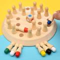 Slowmoose Wooden Memory Match Stick And Chess Game-educational Color Cognitive Ability no box