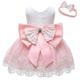 Slowmoose 1pcs Infant Newborn Baby Bow Princess Dress For Christmas, Birthday Party Pink-200004889 18M