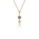 Gemondo Modern Pearl & Topaz Drop Pendant Necklace in Gold Plated Sterling Silver 270P030110925 White One Size