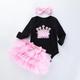 Slowmoose Baby Black Bodysuit, Jumpsuits Pettiskirt Set 12M