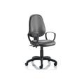 Lunar 2 Lever High Back Vinyl Operator Office Chair (Fixed Arms)