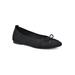 Women's Sashay Flat by White Mountain in Black Fabric (Size 9 1/2 M)