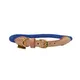 Digby & Fox Reflective Leather Dog Collar Royal Blue (Xxl - Neckline: 63Cm-70Cm)