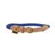 Digby & Fox Reflective Leather Dog Collar Royal Blue (L - Neckline: 46Cm-56Cm)