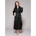 LILYSILK Silk Robes For Women Black UK 22 Momme Silk Ultra-Soft Full Length Housecoat XS