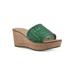 Women's Charges Sandal by White Mountain in Green Smooth (Size 9 M)