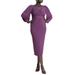 Plus Size Women's Cross Front Midi Dress by ELOQUII in Plum (Size 16)