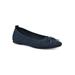 Women's Sashay Flat by White Mountain in Navy Fabric (Size 7 1/2 M)