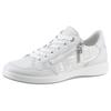 Sneaker ARA "ROMA", Damen, Gr. 5,5 (38,5), weiß (sanftes weiß), Glattleder, Veloursleder, sportlich, Schuhe Sneaker, mit High Soft-Fußbett, Freizeitschuh, Halbschuh, Schnürschuh, Topseller