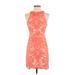 Endless Rose Casual Dress - Bodycon Crew Neck Sleeveless: Orange Dresses - Women's Size X-Small