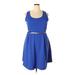 Lane Bryant Casual Dress - A-Line Scoop Neck Sleeveless: Dark Blue Dresses - Women's Size 20 Plus