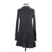 Rosie Neira Casual Dress - Sweater Dress: Gray Dresses - Women's Size Small