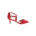 Journee Collection Heels: D'Orsay Stilleto Cocktail Party Red Print Shoes - Women's Size 10 - Pointed Toe