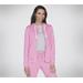 Skechers Women's GO DRI Swift Full Zip Hoodie | Size XS | Hot Pink/White | Polyester/Spandex