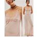 Free People Dresses | New Free People Midnight Magic Maxi Slip Dress Pink Beaded Lace Trim | Color: Pink | Size: S