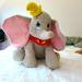 Disney Toys | Disney Dumbo Elephant Plushie | Color: Gray/Yellow | Size: ~17"